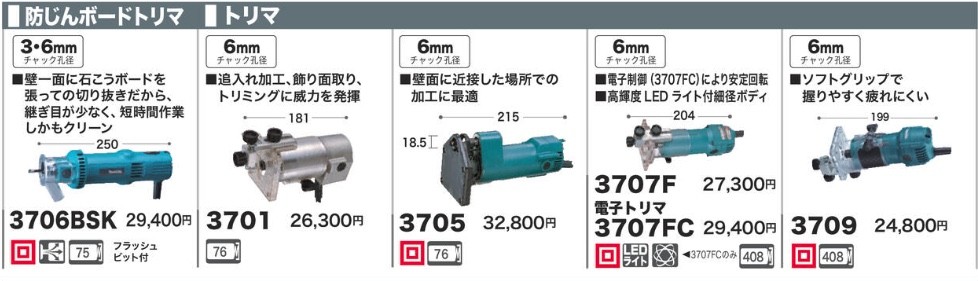 2023年版】マキタ製トリマーを選ぶときのポイントとオススメ機種